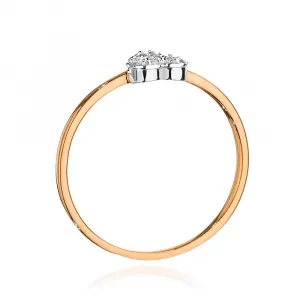 Blink-Blink Zlatý prsteň SRDIEČKO s diamantom 0.10 ct1342BDB