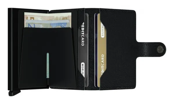 Kožená mini peňaženka Secrid Miniwallet Crisple Black