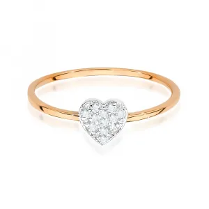 Blink-Blink Zlatý prsteň SRDIEČKO s diamantom 0.10 ct1342ZDB