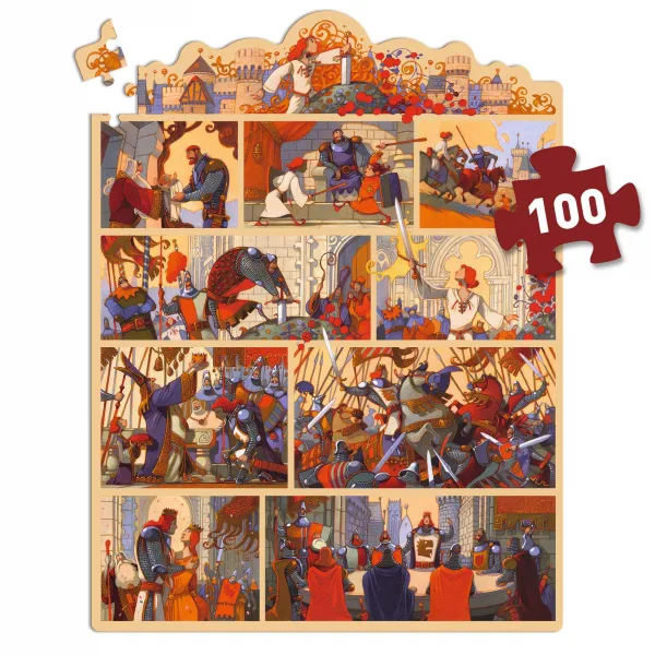 Rozprávkové puzzle - Kráľ Artuš - 100 ks