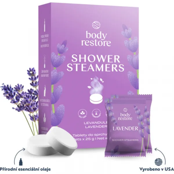 Body Restore Lavender Shower Steamers tablety do sprchy s vôňou levandule 2x25 g