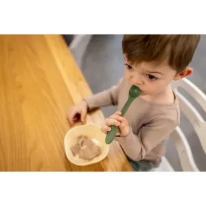 Zopa Silicone Spoon lyžička 6 m+ Dove Grey 1 ks
