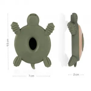 Zopa Silicone Wooden Teether Turtle hryzadielko 0 m+ Mustard Yellow 1 ks
