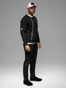 Pánsky sveter OMBRE Sweatshirt OM-SSNZ-0187 V-1 black