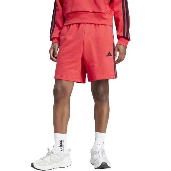 adidas ESSENTIALS 3-STRIPES SHORTS Pánske kaťasy, červená, veľkosť XXL