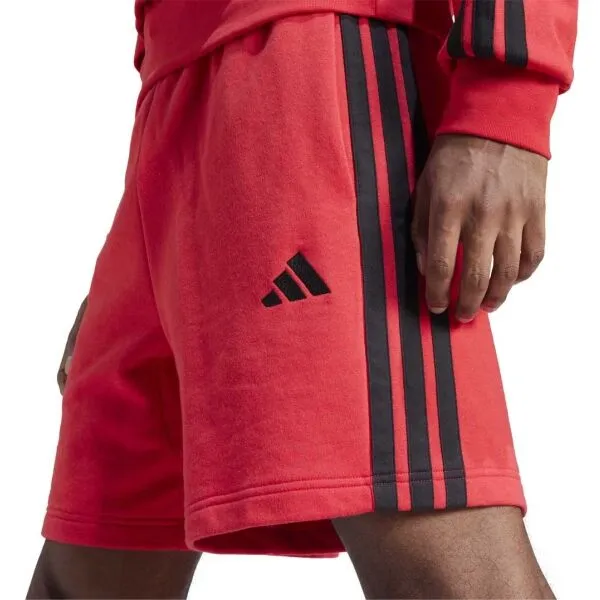 adidas ESSENTIALS 3-STRIPES SHORTS Pánske kaťasy, červená, veľkosť XXL