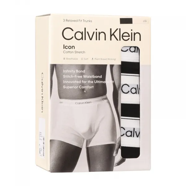 3PACK pánske boxerky Calvin Klein čierné (NB4286-UB1) M, trenky