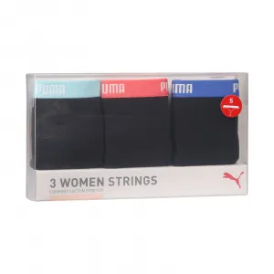 3PACK dámské tanga Puma čierná (503008001 009) S