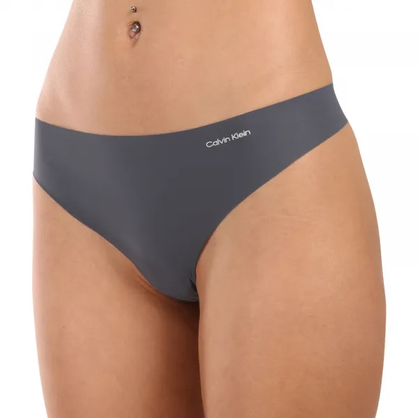 3PACK dámske tangá Calvin Klein bezšvová viacfarebná (QD3558E-WAK) S