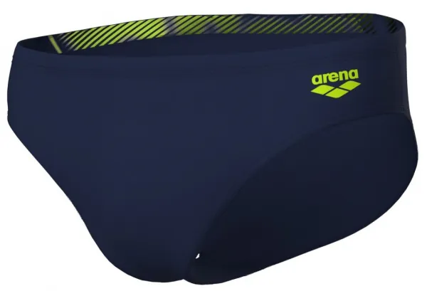Arena feel bright glare briefs navy/artic lime s - uk32