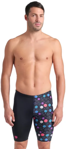 Arena performance funny prints contour swim jammer black multi xxs -