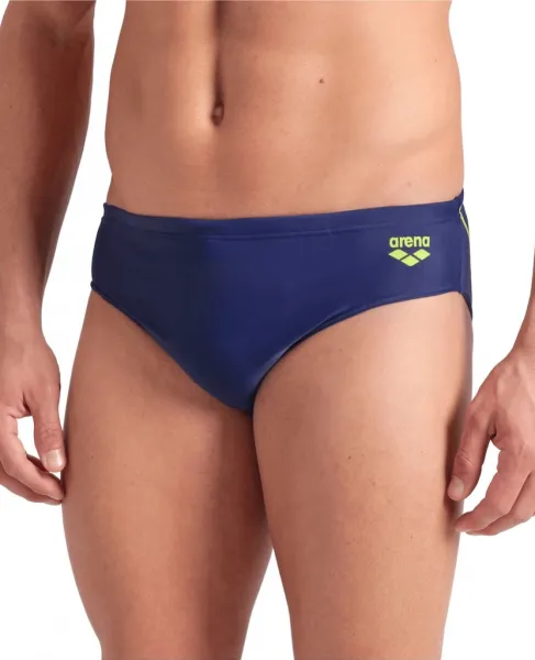 Arena feel bright glare briefs navy/artic lime s - uk32