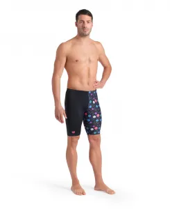 Arena performance funny prints contour swim jammer black multi xxs -