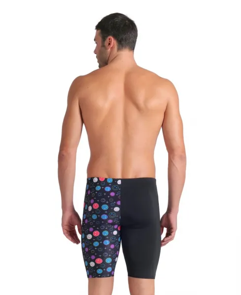 Arena performance funny prints contour swim jammer black multi xxs -