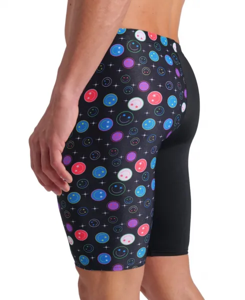 Arena performance funny prints contour swim jammer black multi xxs -