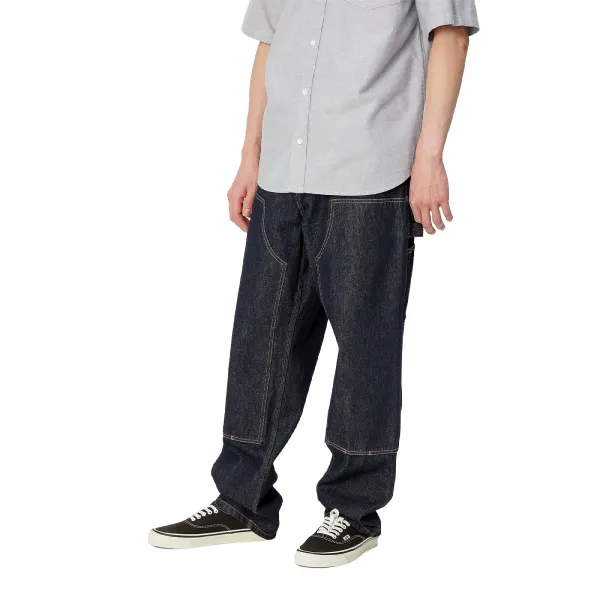Carhartt WIP Double Knee Pant Rinsed "Blue" (I032699-0102)