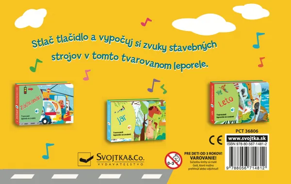 Tvarované leporelo so zvukmi - Na stavbe