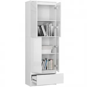 Ak furniture Skriňa Rexa 60 cm biela lesk