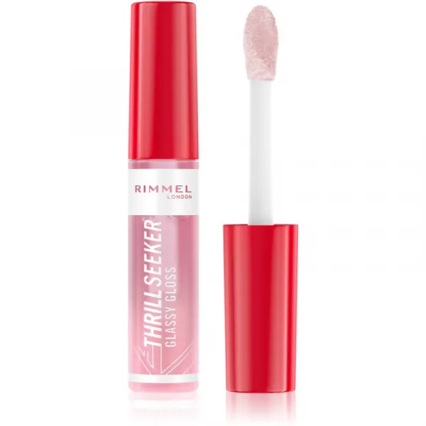 Rimmel Thrill Seeker Glassy Gloss lesk na pery pre väčší objem odtieň 100 Coco Suga 10 ml