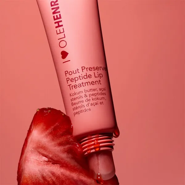 OLEHENRIKSEN Pout Preserve Peptide Lip Treatment hydratačný lesk na pery odtieň Strawberry Sorbet 12 ml