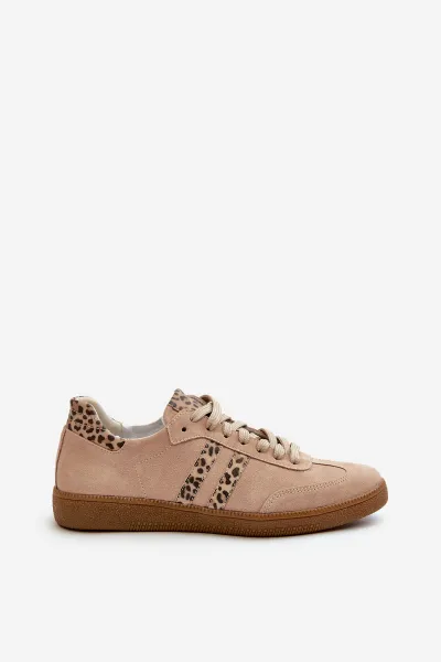 Zazoo N1068 Semišové Nízke Dámske Tenisky Beige