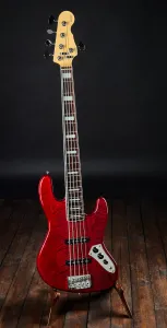 Papež Jazz Bass 5 Custom Trans Red