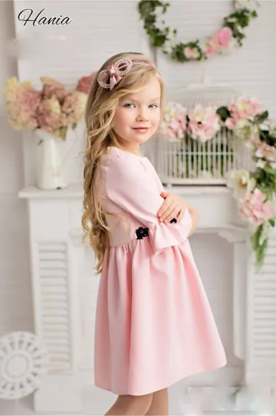 Fashionkids Dievčenské šaty HANIA Farba: Púdrová, Veľkosť: 104