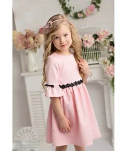 Fashionkids Dievčenské šaty HANIA Farba: Púdrová, Veľkosť: 104