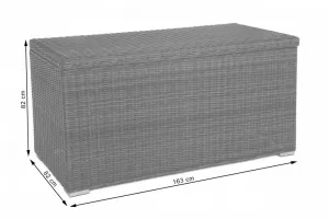 Záhradný úložný box polyratan 1037 l