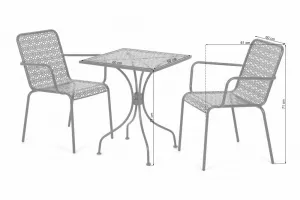 Záhradný jedálenský set 3 ks GH9011 sivá