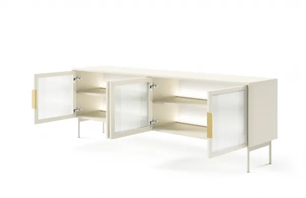 ArtLas Komoda NAIRE 4D s LED osvetlením | cashmere