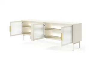 ArtLas Komoda NAIRE 4D s LED osvetlením | cashmere