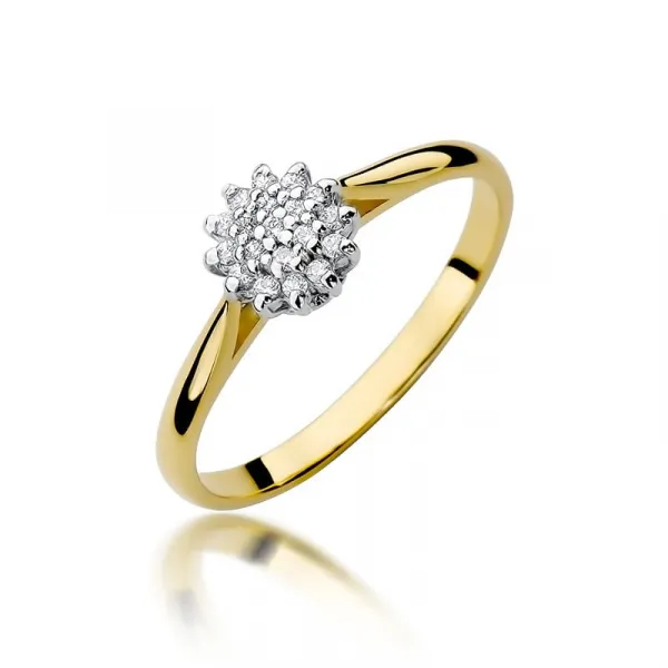 Blink-Blink Zásnubný diamantový prsteň v bielom zlate 0.10 ct1707BDB