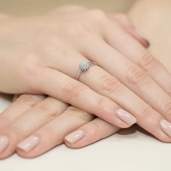 Blink-Blink Zásnubný diamantový prsteň v bielom zlate 0.10 ct1707BDB