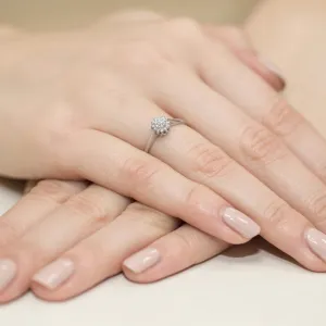 Blink-Blink Zásnubný diamantový prsteň v bielom zlate 0.10 ct1707BDB
