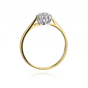 Blink-Blink Zásnubný diamantový prsteň zo zlata 0.10 ct1707ZDB