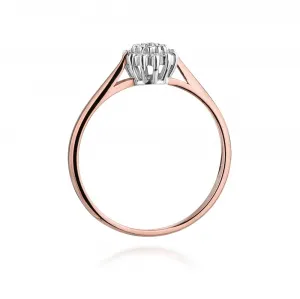 Blink-Blink Zásnubný diamantový prsteň ružové zlato 0.10 ct1707RDB