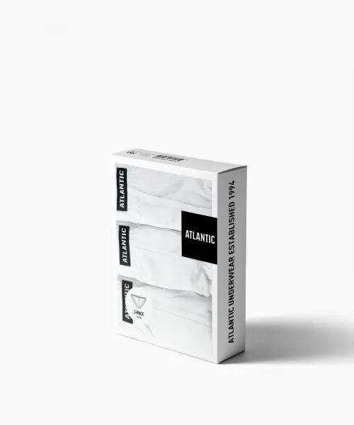 Pánske nohavičky ATLANTIC Mini 3Pack - biele