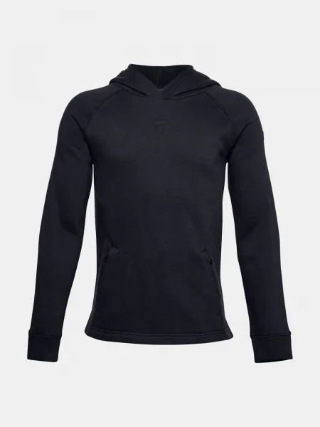 Čierna chlapčenská mikina Under Armour PJT ROCK CC FLEECE HOODIE