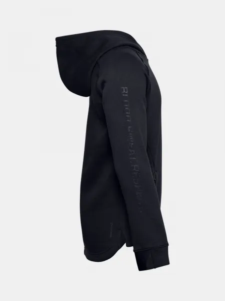 Čierna chlapčenská mikina Under Armour PJT ROCK CC FLEECE HOODIE
