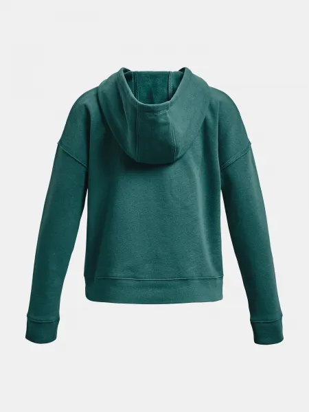 Zelená dievčenská mikina Under Armour Project Rock Brhma Bull Fleece HD