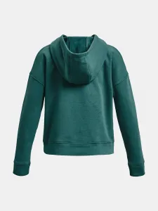 Zelená dievčenská mikina Under Armour Project Rock Brhma Bull Fleece HD