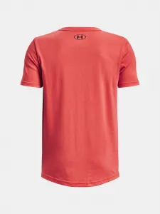 Koralové chlapčenské tričko Under Armour Project Rock Show Your Fam SS