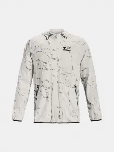 Biela pánska vzorovaná športová bunda Under Armour Rock