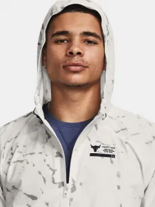Biela pánska vzorovaná športová bunda Under Armour Rock