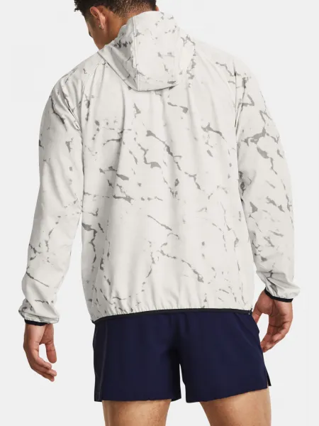 Biela pánska vzorovaná športová bunda Under Armour Rock