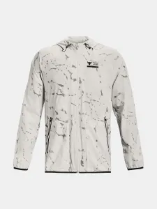 Biela pánska vzorovaná športová bunda Under Armour Rock