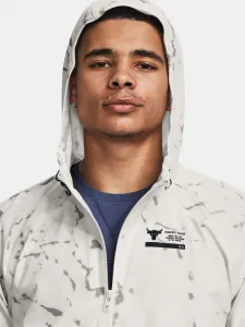 Biela pánska vzorovaná športová bunda Under Armour Rock