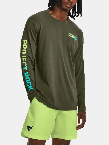 Kaki tričko Under Armour UA PJT ROCK BRAHMA LS