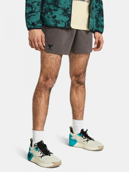 Tmavo hnedé športové kraťasy Under Armour Pjt Rck Camp Short